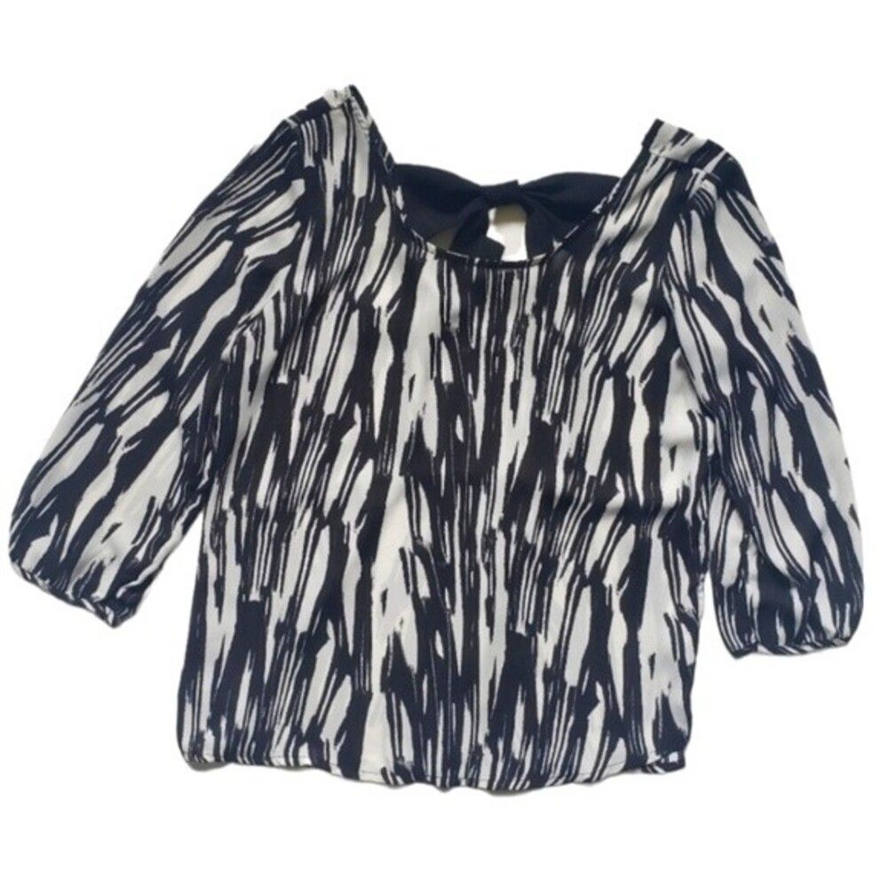 Charming Charlie Black & White Top - M - Picture 4 of 13